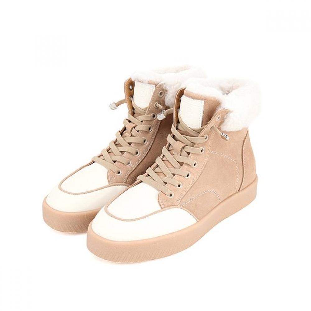 Barbara Leather Suede Fur High Top Sneakers Bbh612br 250mm 17100₽