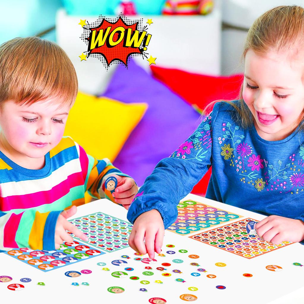 16 Photos/package of Children's Reward Stickers for Students Stationery Stickers Creative Cartoon Cute Prizes Kindergarten Teacher Award