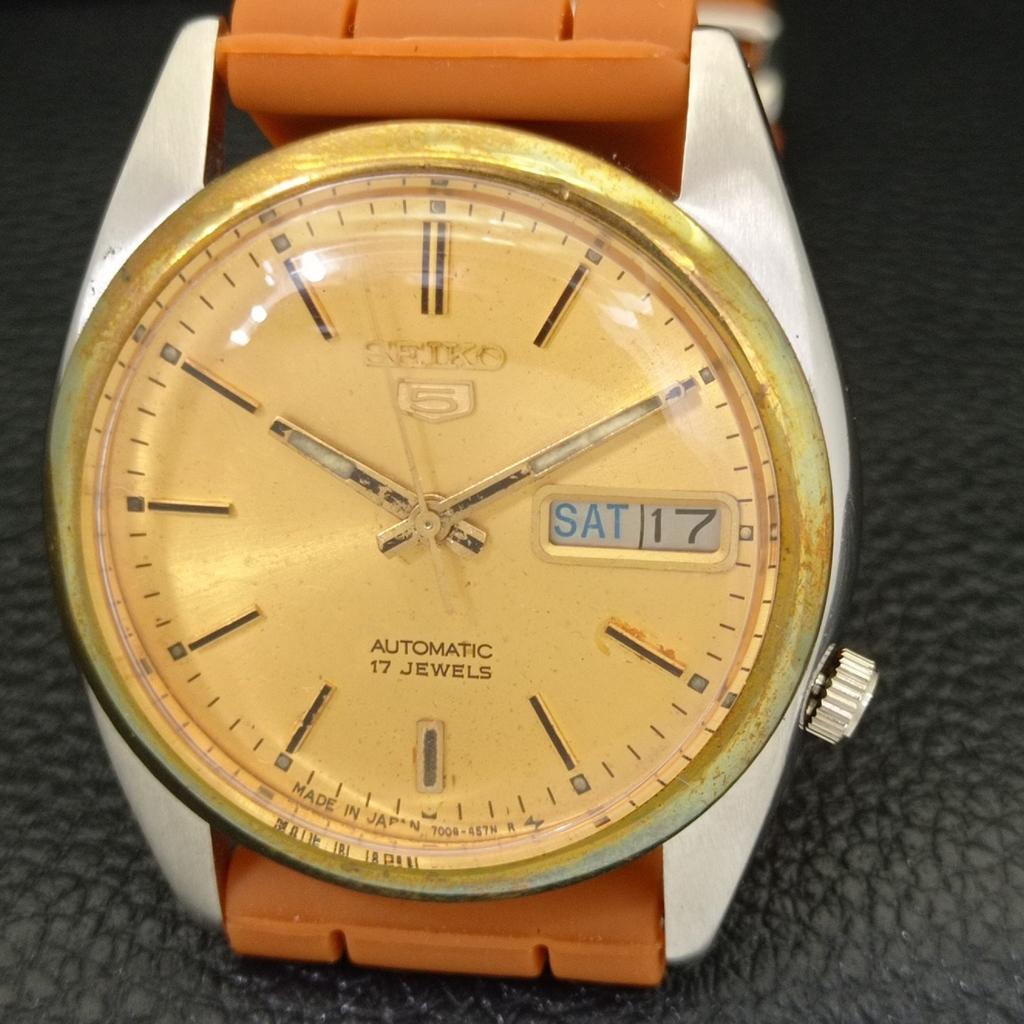 SEIKO 5 AUTOMATIC VINTAGE 7009A JAPAN MENS ORIGINAL DIAL WATCH a702390-5 R124-a702390