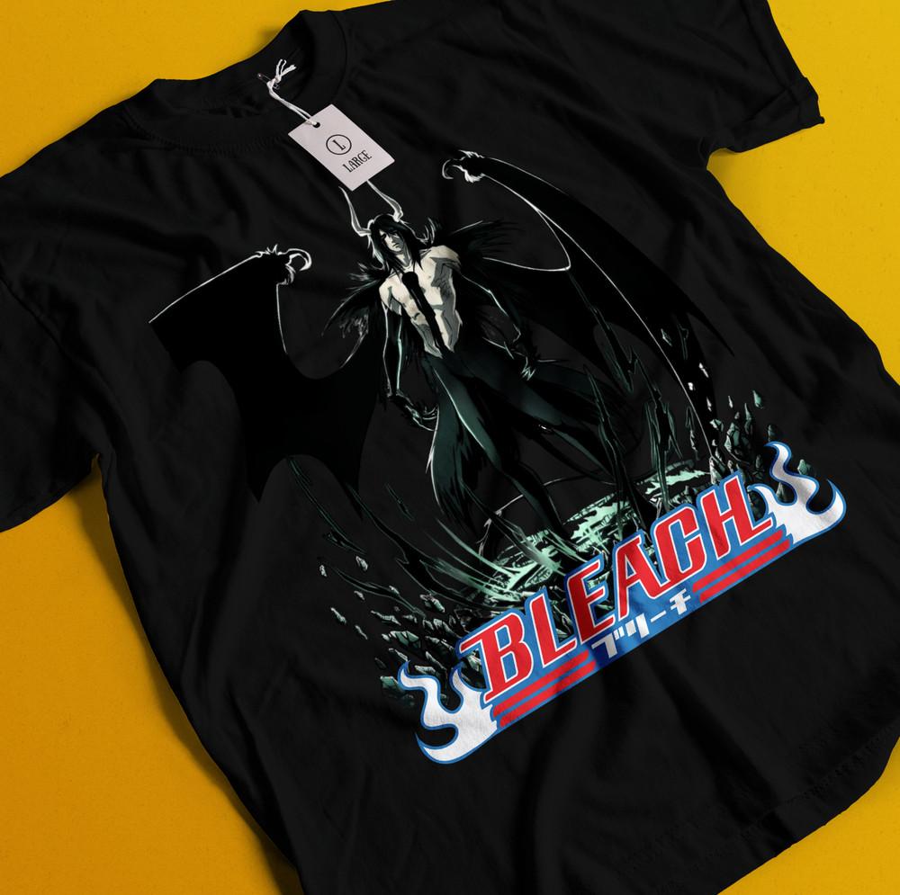 

Улькиорра Футболка Bleach Аниме Футболка Эспада Номер 4 Футболка Ичиго Банкай Футболка Айзен L
