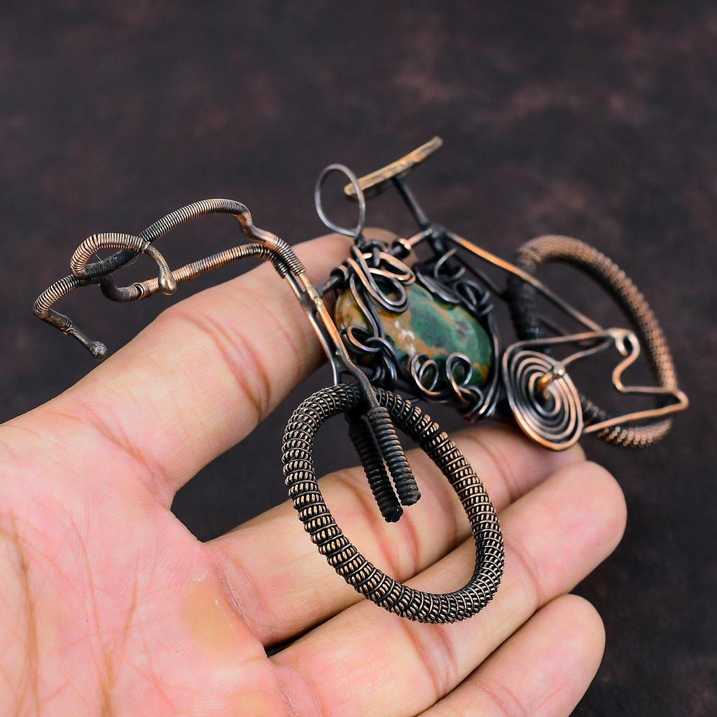 Cuprite Chrysocolla Pendant Copper Wire Wrapped Pendant Cycle Pendant Unique Copper Jewelry Gemstone Pendant Handmade Pendant Gift For Women
