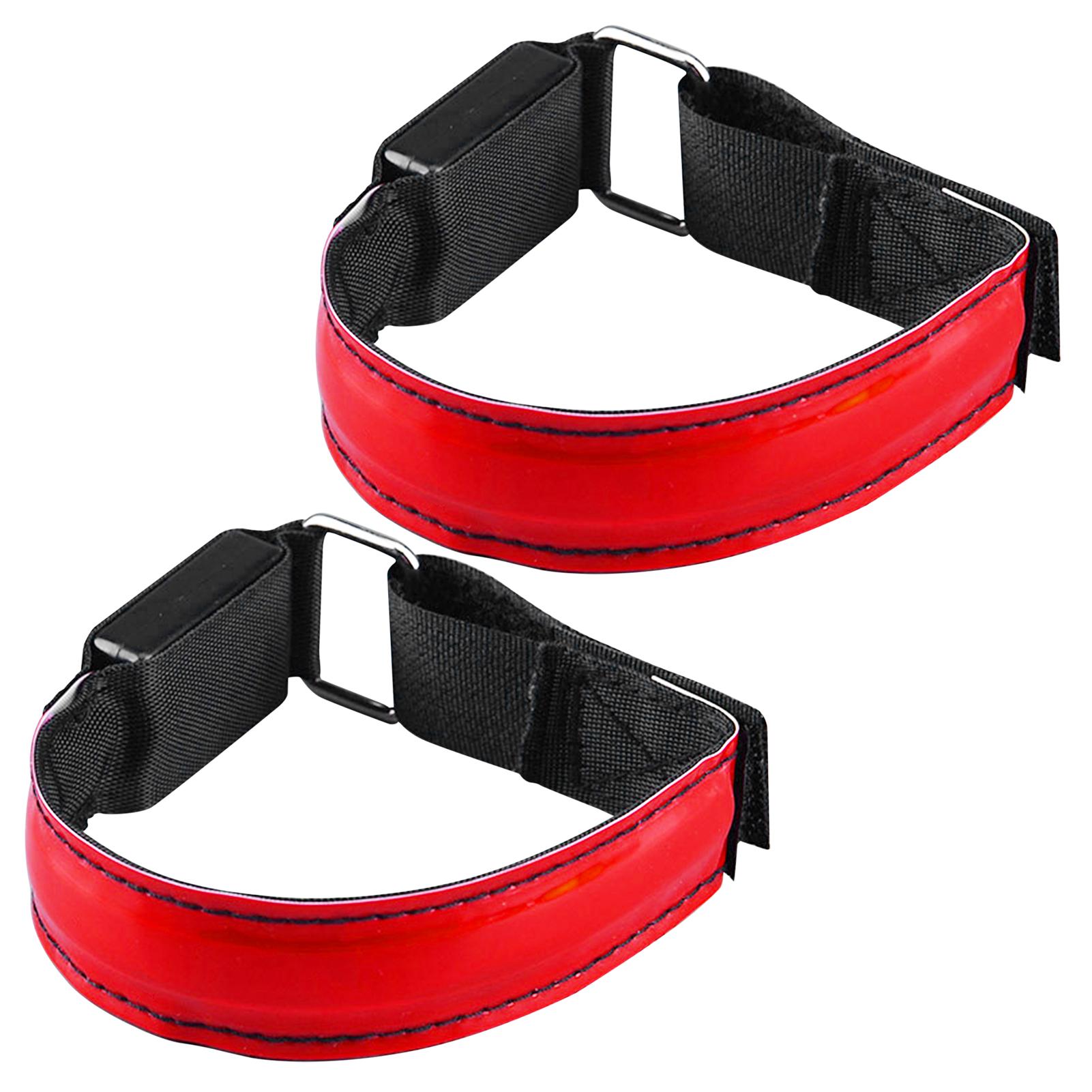 

Світлодіодна нарукавна пов язка USB, перезаряджається, нарукавна пов язка для бігу, нічне безпечне спорядження для бігу 2 червоний