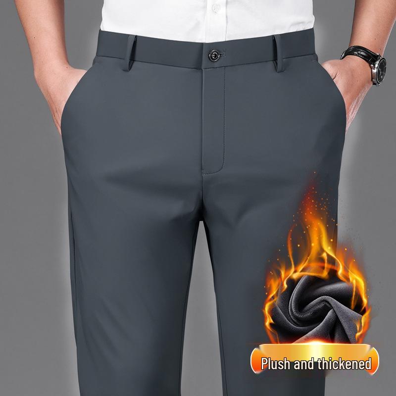 Plus Size Men's Summer Casual Pants, XL, Extra Wide, Four-Way Stretch, Straight Leg, Loose Fit, Business Slacks.