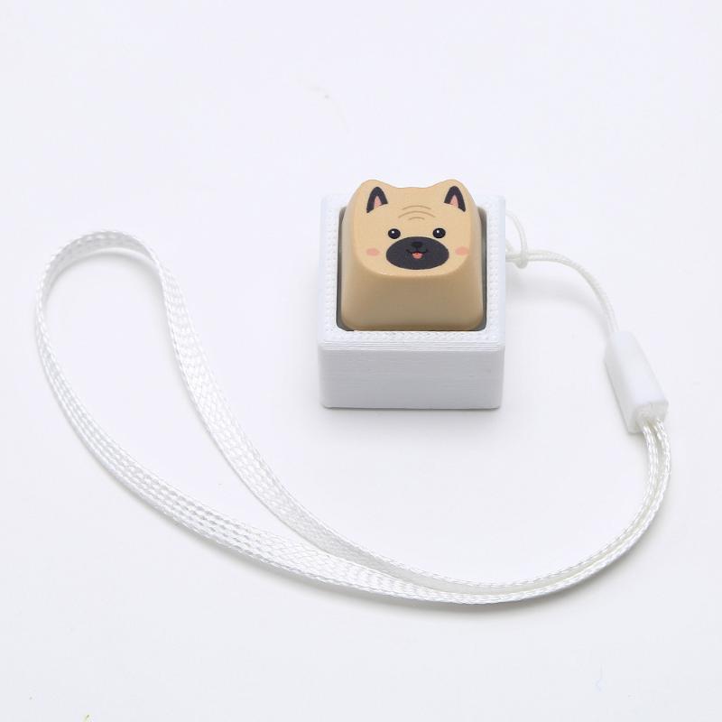 Cute Pressable Cartoon Animal Keycap Fidget Keychain Mini Stress Relief Toy for Kids Party Bag Filler