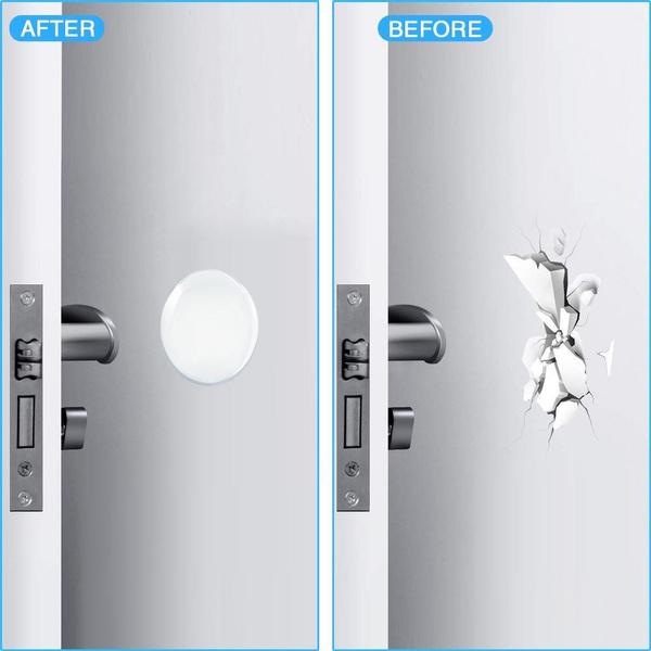 6Pcs/set  Door Knob Wall Shield Clear Soft Rubber Door Stopper Door Handle Bumper Mute Stickers Wall Protector Muffler Pad Protective Plug
