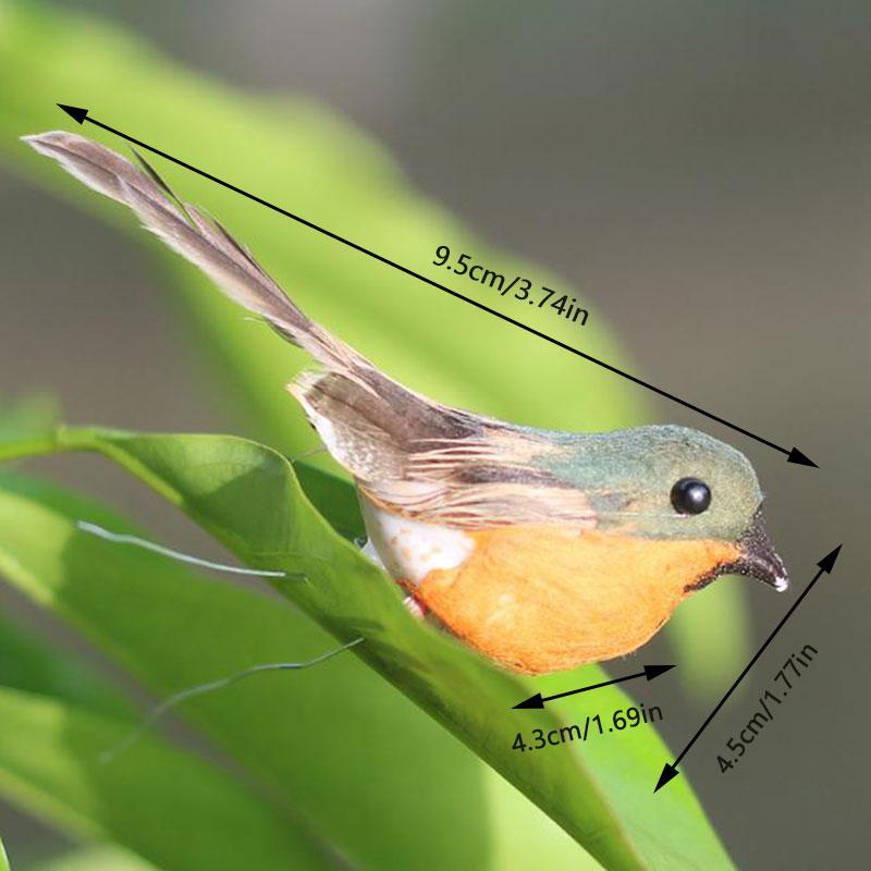 1ks Robin Bird vánoční mini umělé vánoční ozdoby na vánoční stromeček