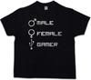 MALE FEMALE GAMER Kids Boys Kids Boys T-Shirt Fun Gamer Gaming Admin Icon Player