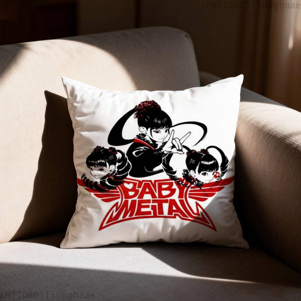 Band BBABYMETAL Pillow Case Square DoubleSided Printing Short Plush Sofa Cushion Cover Bedroom Bedside Pillow