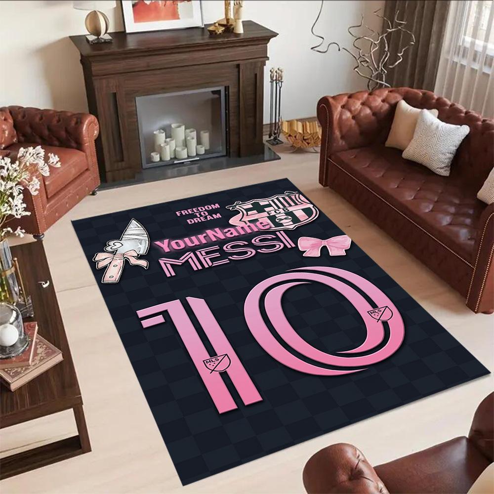 Messi 193 Customize Your Name Floor Rug Office Rug Design for Kitchen Balcony Study room Outdoor Anti-slip Rug Anime Office Decor