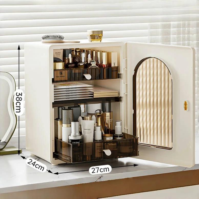 Cosmetics Storage Box Dust-proof Dressing Table Skin Care Products Storage Box Desktop Shelf Large Capacity Cosmetic Box