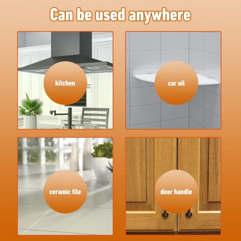 3pcs 60ml Kitchen Cleaner Range Hood Oil Stain Cleaner Multifunctional Cleaning Agent Supplies Kitchen Supplies