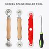 Screen Rolling Tool Spline Roller with Removal Hook Window Screen Repair Tool for Installing Window and Door Screens