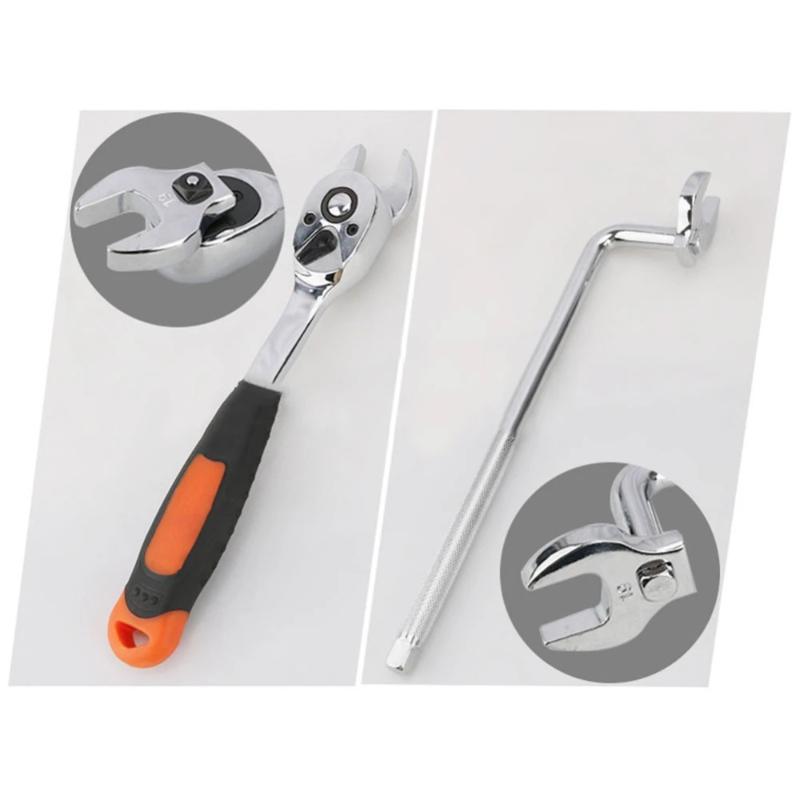 8-piece Set of Interchangeable Open-end Tool Set L-shaped Horn Opening Multi Specification Portable Adjustable Wrench Tool