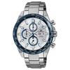 Edifice Racing Style 100M Water Resistant Date Week Display Quartz Movement Stainless Steel Strap Men Watches White EFR-574DE-7AV