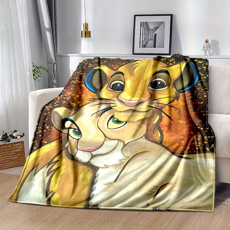 1pc. Cartoon Lion King Blanket, Soft and Warm Home Decor for All Seasons, Perfect Gift for Friends and Family, Cute Animal Print Throw Blank