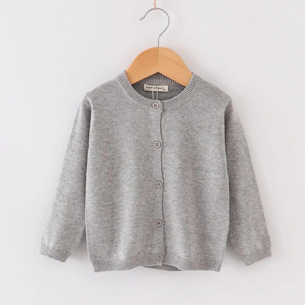 Kids Knitted Sweater Spring Autumn Thin Long Sleeve Baby Cardigan Boys Girls Casual All-match 2-10 Years Infants Child Outerwear