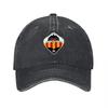 Gorra de Béisbol de Algodón Lavado Valencia CF Con Emblema Oficial del Club Gorra de Lona Negra Para Aficionados al Fútbol Diseño de Corte Clásico