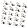 20 Pieces 1'' Metal Pacifier Suspender Clips Webbing Strap Holder Craft Hooks Silver