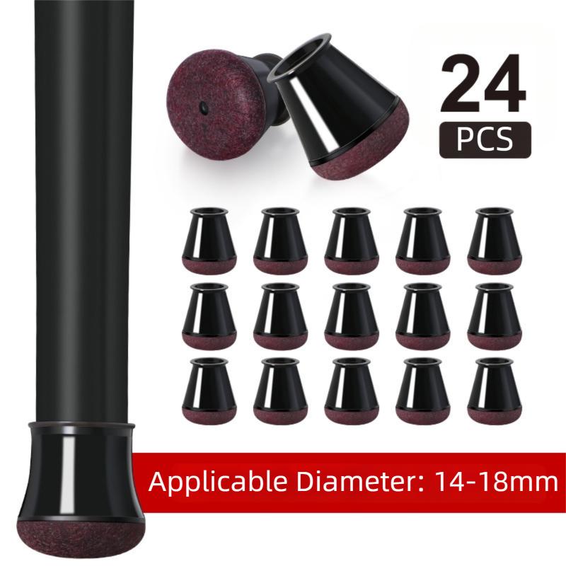 24 Pcs Chair Leg Protectors for Hardwood Floors Silicone Chair Caps Covers Feet Furniture Pads Sliders Wrapped Felt Bottom