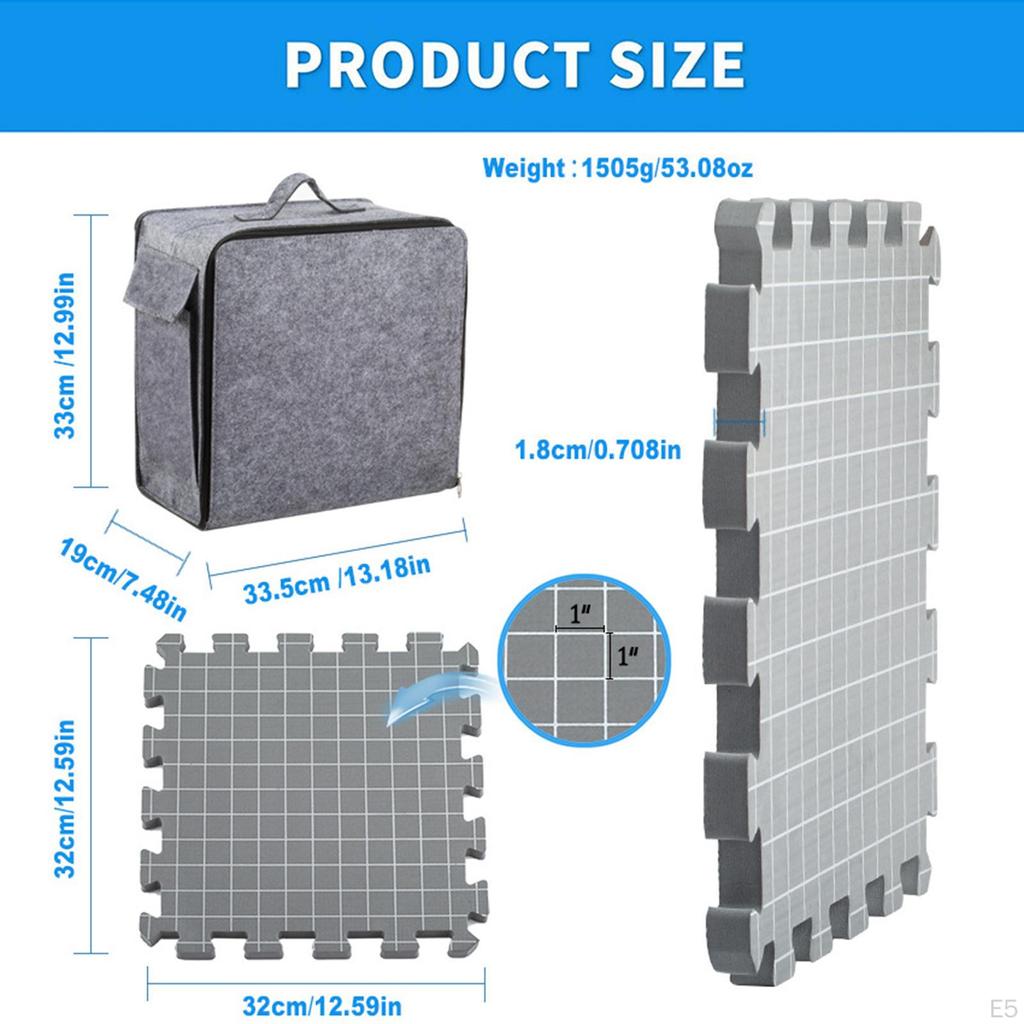 Blocking Mats for Knitting Boards Extra Thick, Crafts with T Pins Grids