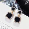 New Korean Heart Statement Drop Earrings  for Women Fashion Vintage Geometric Acrylic Dangle Hanging Earring Jewelry ear stu
