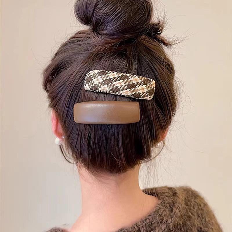 Maillard Karo Einfarbig Haarspangen Seitenfransen-Clip Hinterkopf Abstehendes Haar BB-Clip Haarspange Kopfschmuck