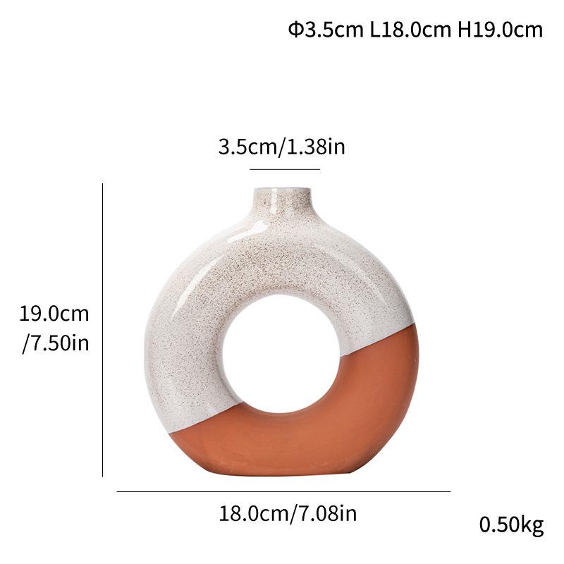 Red Clay Glazed Desktop Ceramic Vase
