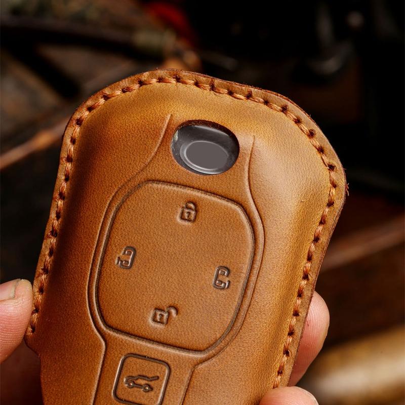 4 5 Bottons Leatehr Auto Key Fob Cover Case Key Ring Fit For - Gac Trumpchi M8 Gm8 Empow J11 J12 J13 J14 J15 J16 Gs8 Auto Accessories