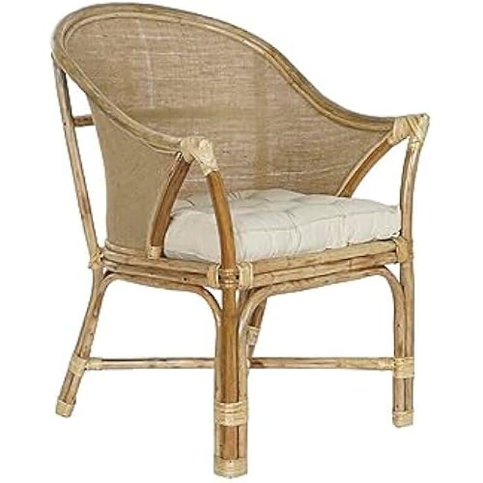 Fauteuil - DKD HOME DECOR - Blanc - 1 Place - Contemporain - Relaxation - Design