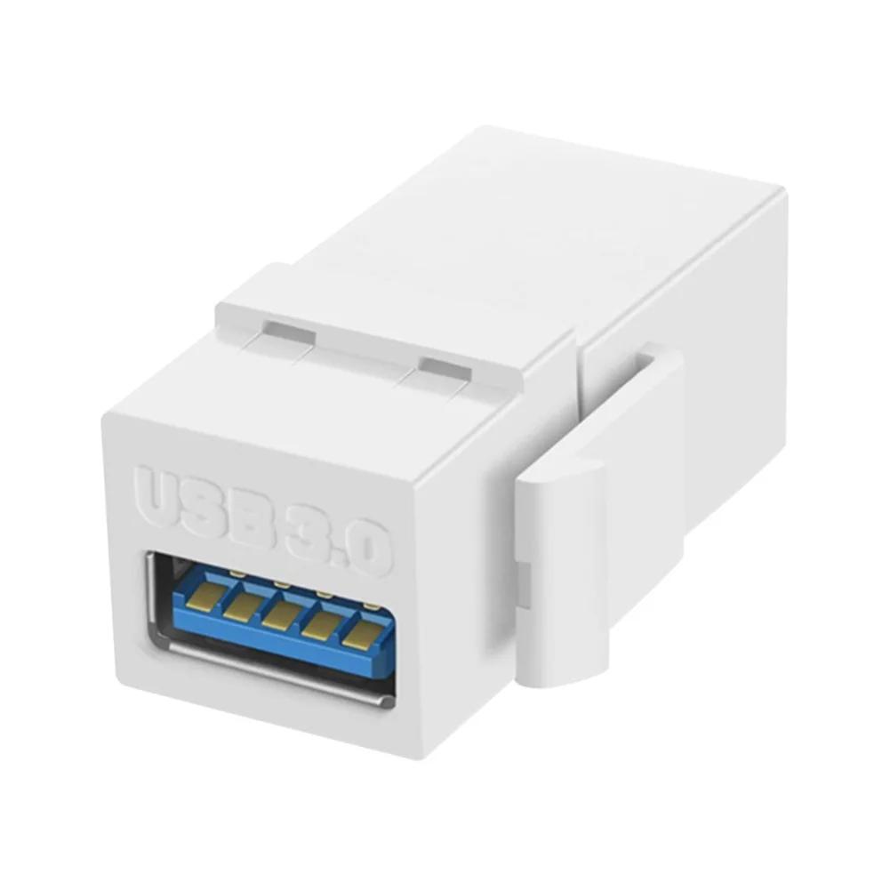 USB 3.0 Keystone Jack Inserts Connect Equipment with USB Port Snap-in Connector Socket Adapter Port for Wall Plate Outlet Panel