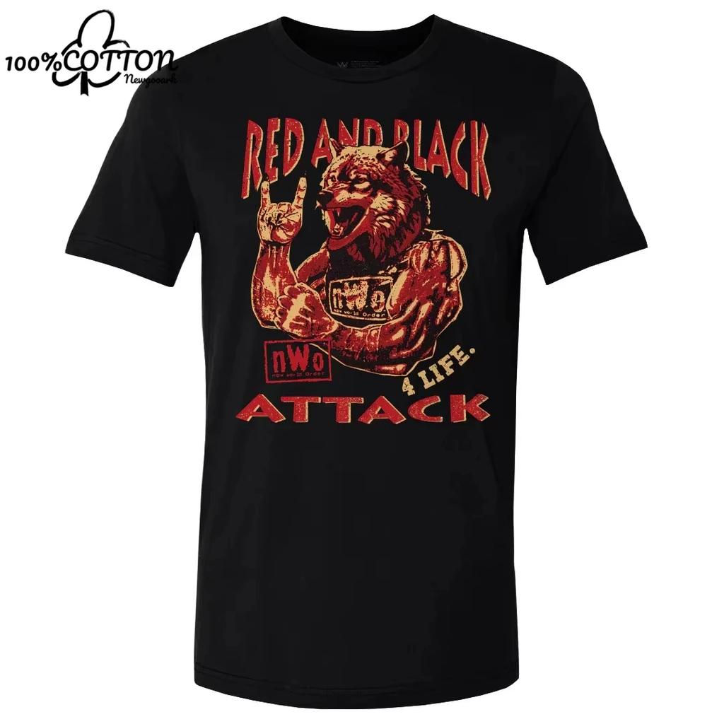 LE Wrestler Black nWo Retro Graphic T-shirt for Men Women Unisex Men's  T Shirt Casual Cotton Short-sleeve Tops Tees Clothing