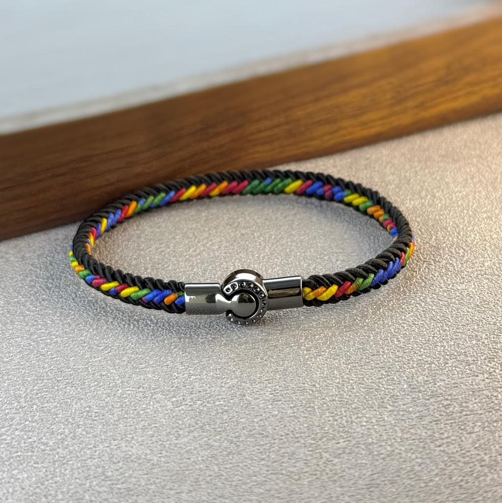 Vintage Braided Bracelet Men Women Hand-Woven Colorful Hand Rope Magnetic Clasp Braclet Friendship Gift Couple Jewelry Pulseras