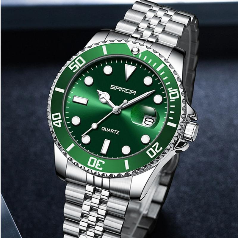 SANDA New Men's Quartz Watch Waterproof Calendar Display Day Glow In The Dark Simple Personalized Men's Watch