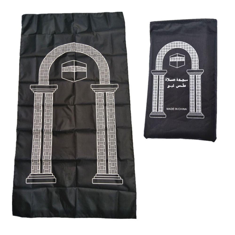 Portable Polyester Prayer Mat Waterproof Easy Carrying Muslim Prayer Mat Print Lightweight Pocket Rug Home Worship