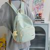 New 2025 Trendy Simple Solid Color Lightweight Casual Backpack High Value Junior High School Students Large Capacity Backpack