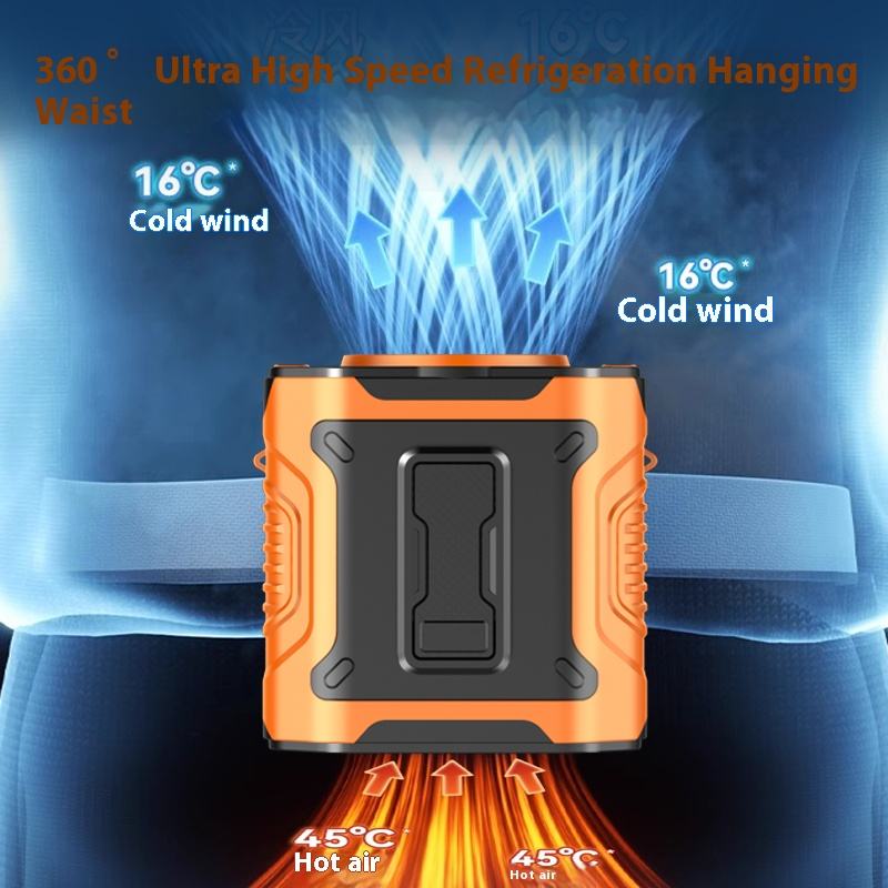 Waist Clip Fan Portable Fan USB High Speed Wearable Fan Rechargeable Battery Power New Outdoor Travel Work Cooling Fan 2025