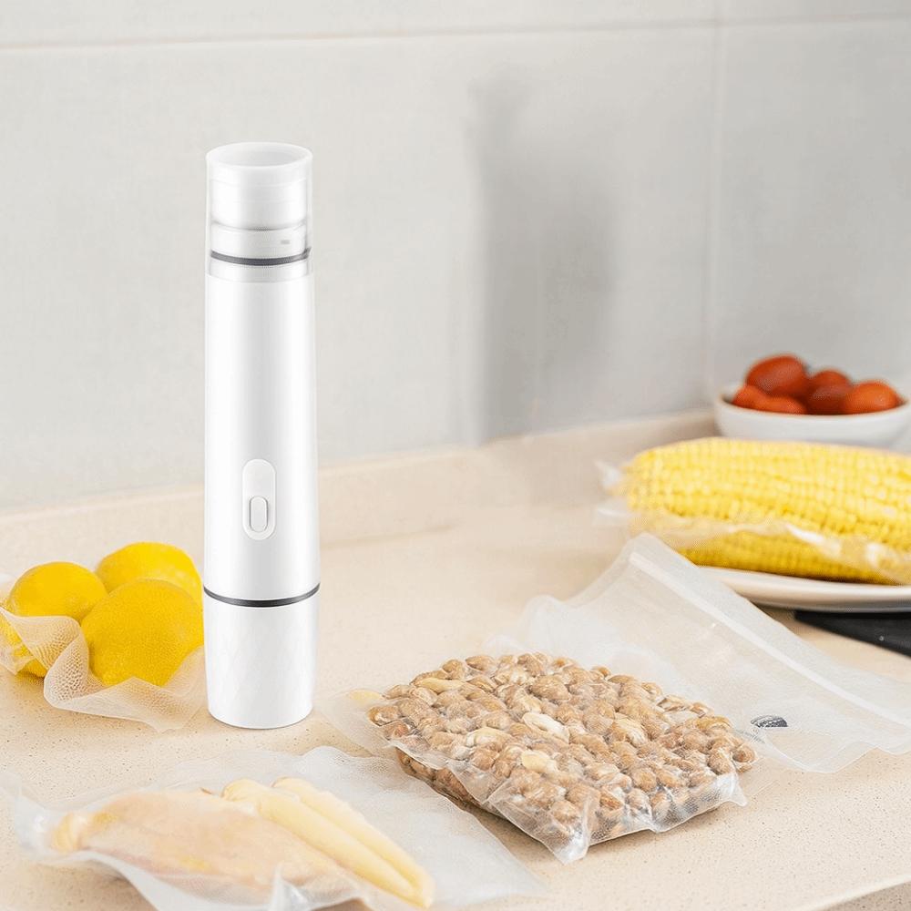 Handheld Food Bag Sealed Wand USB Rechargeable Mini Vacuum Sealing Stick Powerful Wet And Dry Use Food Bag Sealer Travel