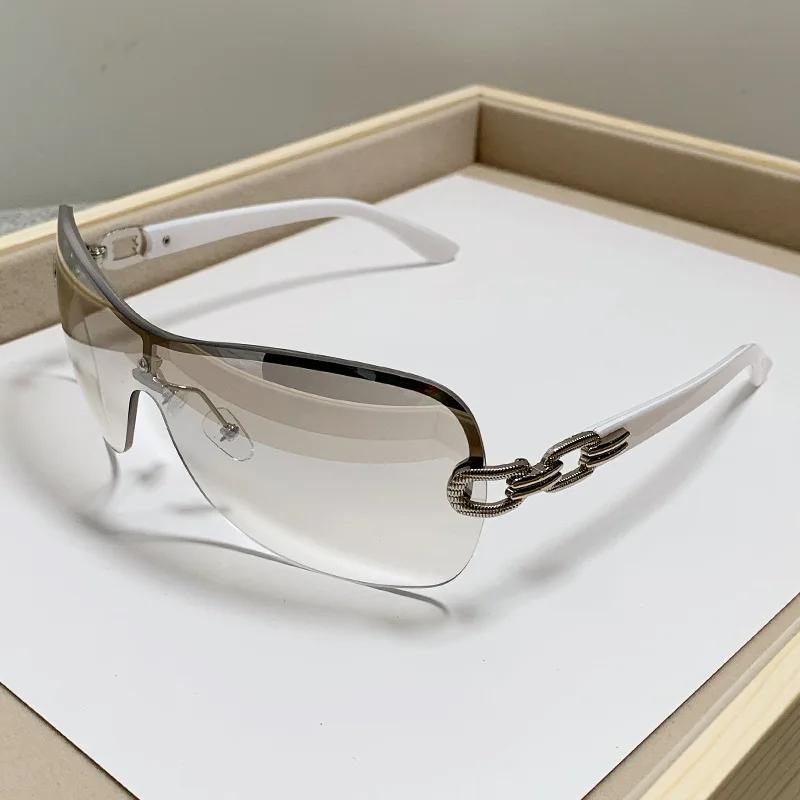 New Arrival Popular Women's Sunglasses Punk Sunglasses Unique Oval Sun Glasses Men Goggle Shades Mirror Colorful Y2K Eyewear