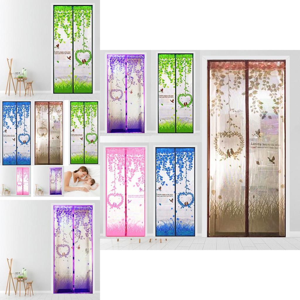 Door Tulle Magnetic Closing Mesh Mosquito Net Cartoon Window Curtain Screens