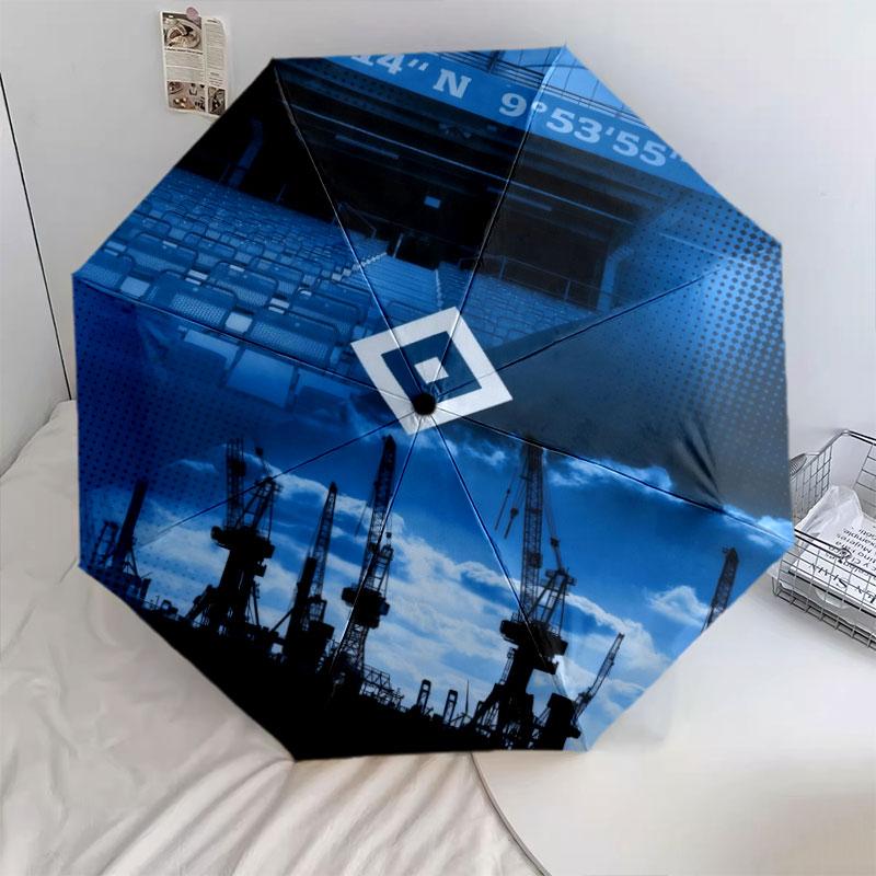 Hamburger SV, automatic folding umbrella, portable and foldable design, 8 ribs, a Christmas or birthday gift.