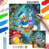 Digital Oil Painting Art Kit Donald Duck Magic Forest Handmade Coloring Painting Home Decor