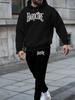 Ropa de calle de moda hardcore para hombre, talla grande, traje de sudadera con capucha para otoño e invierno, traje deportivo casual con capucha estampada de moda para hombre, TALLA GRANDE, Streetwe