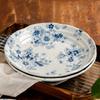 Retro Style Flowers Ceramic Plate Home Daily Afternoon Tea Dessert Snack Plates High End Restaurant Delicious Dishes Soup Plate