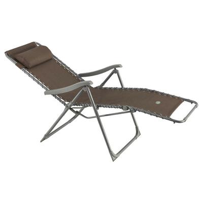 Relax Dark Beige Deck Chair, FOLDABLE, with Adjustable Backrest