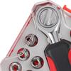 Interchangeable Ratchet Wrench with Non Slip Handle Universal 1/4 Inch Drive Impact Sockets 4-13mm Metric Socket Wrench Set