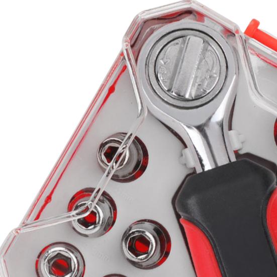 Interchangeable Ratchet Wrench with Non Slip Handle Universal 1/4 Inch Drive Impact Sockets 4-13mm Metric Socket Wrench Set