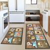 1/2pcs Christmas-themed Doormat Durable Absorbent Entrance Hallway Doormat Kitchen Rug Festive Home Decor
