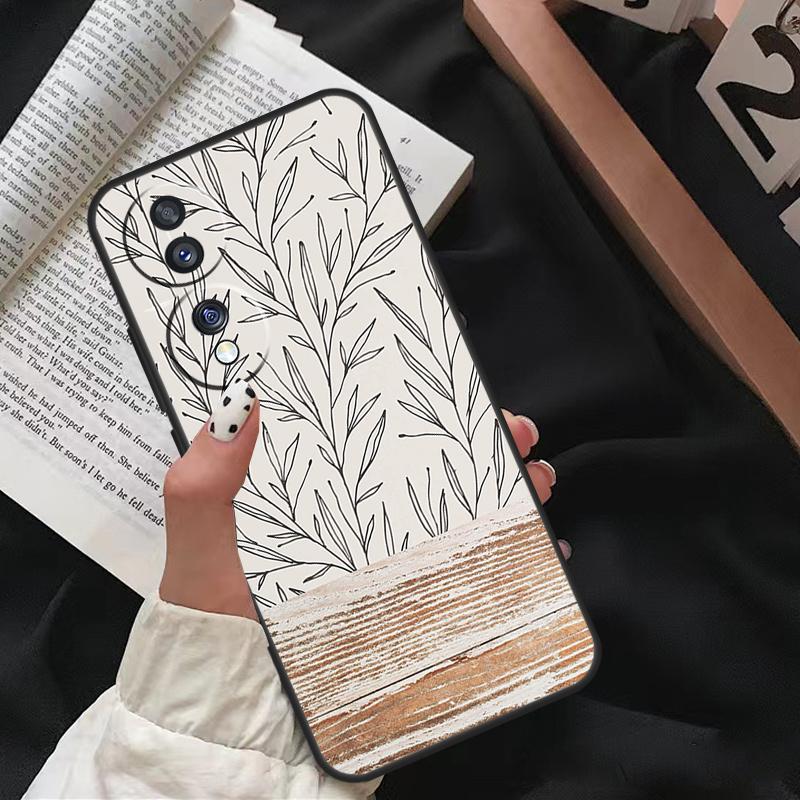 Boho Botanical Leaf Cow Cactus For Honor Magic 8 Pro 7 5 6 Lite Case For Honor 400 200 70 50 X8c X8b X9a X9b X9c X9d Win RT