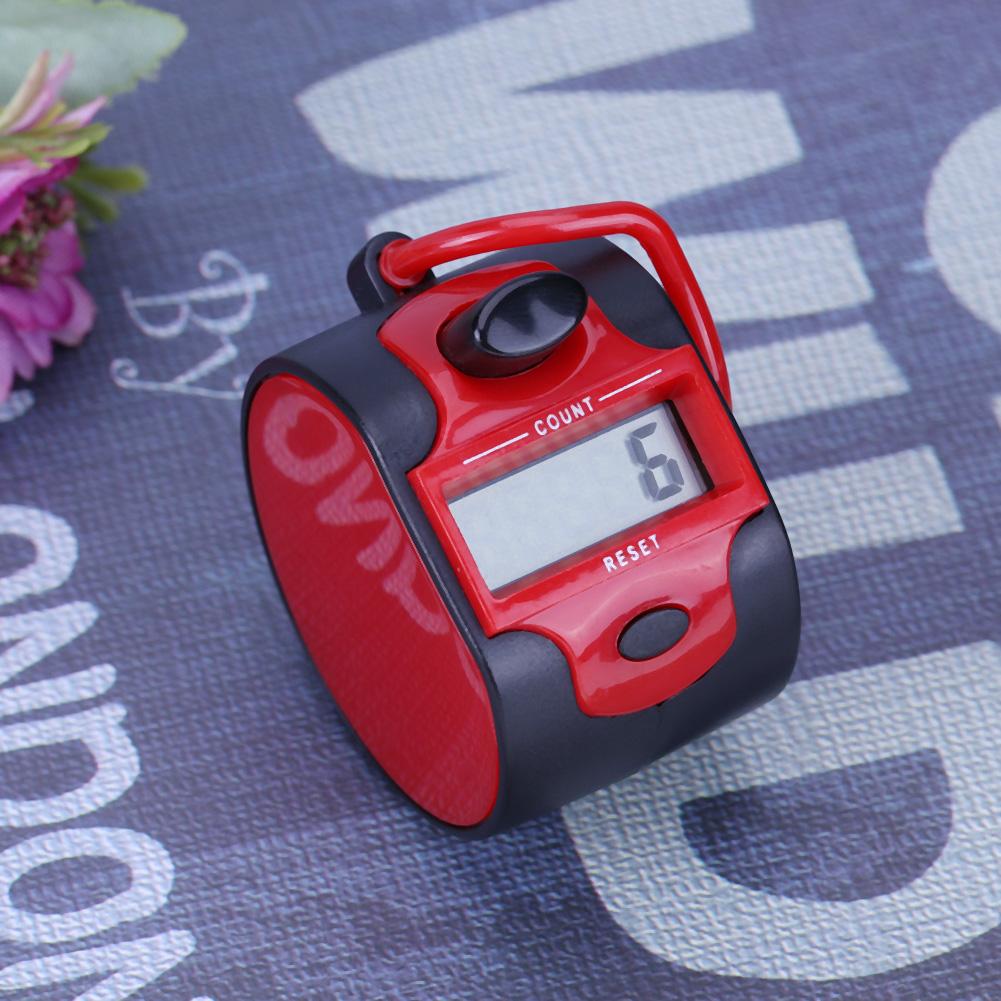 5 Digit Number Counters Clicker LCD Display 1.5V Handheld Manual Counter Training Aids Portable with Finger Ring