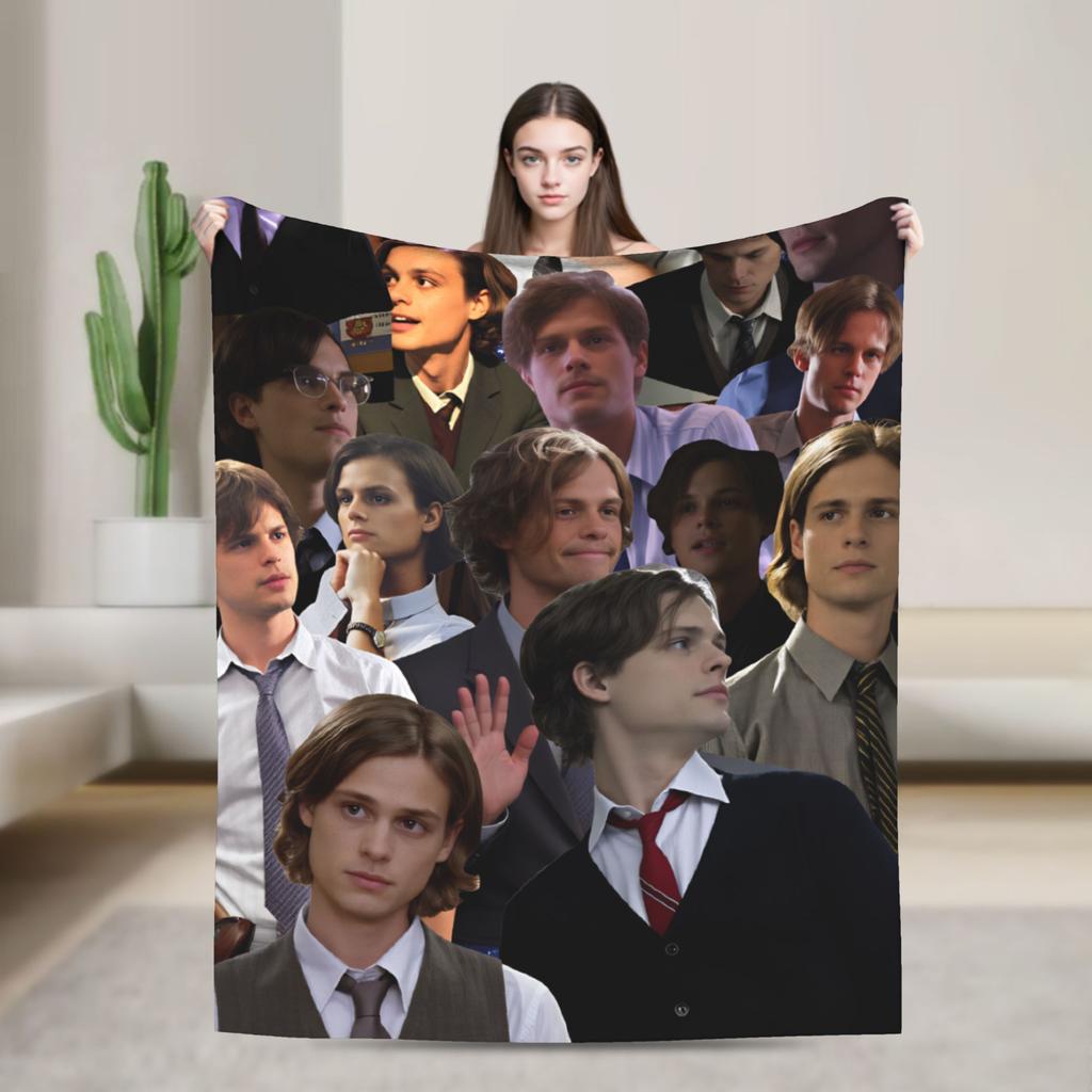 New Arrival Criminal Minds Spencer Reid Flannel Blanket Warm Throw Blanket for Couch Chair Camping Bedspread Sofa Bed Cover